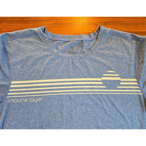 Marine Layer Blue Short Sleeve Tee - Picture 1 of 2